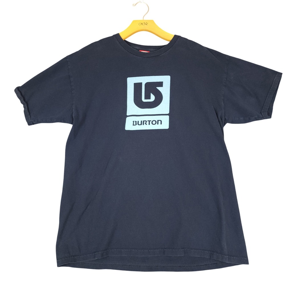Burton Snowboard T Shirt Mens Navy Blue Logo Graphic Tee Medium